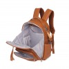 Brown Leather Backpack Diaper Bag